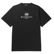 バレンシアガ スーパーコピー ロゴプリント Tシャツ クルーネック 半袖 ロゴプリントのTシャツ