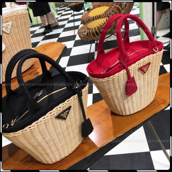 限定希少 PRADA プラダ 可愛すぎ！カラフルかごバッグ 偽物3色 1BG172