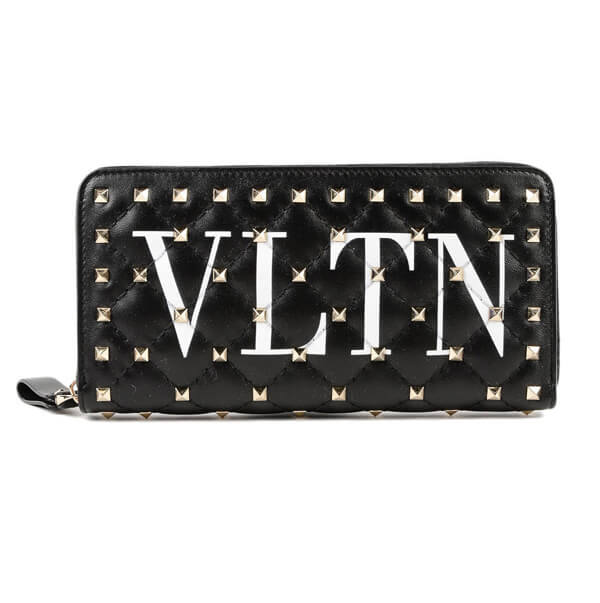 【ヴァレンティノ】Rockstud Spike VLTN ジップ 長財布★