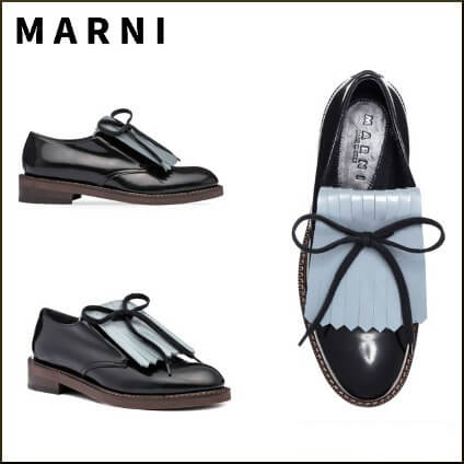 フリンジ  MARNI(マルニコピー)18-19AW!!★レースアップシューズ