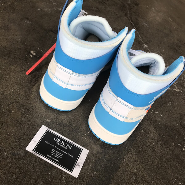 人気話題コラボ【ナイキ 偽物】OFF-WHITE x Air Jordan 1 Powder Blue