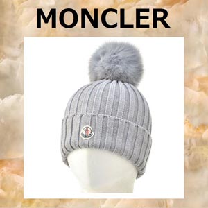 2020秋冬大人气新作 MONCLER モンクレールスーパーコピー☆FURポンポン ニットキャップ GRAY