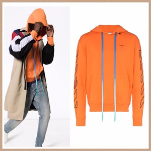 19-20AW新作【Off-White】オフ ホワイト レプリカ ロゴ パーカー ORENGE 激安通販