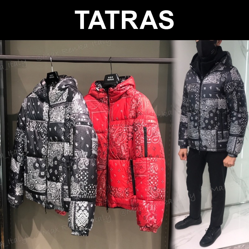 タトラス 新作【TATRAS】AGRIPPAバンダナ柄リバーシブルダウンジャケット