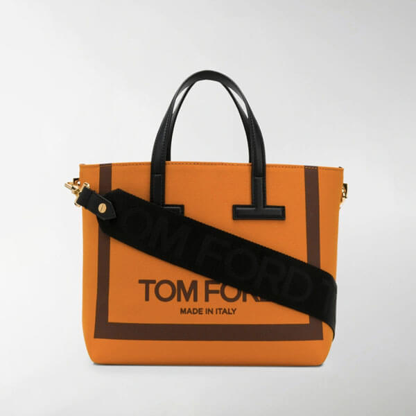 トムフォード Canvas T Tote Bag Orange キャンバス トートバッグ