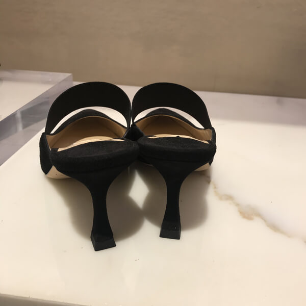 Jimmy★Choo(最新で履きやすい)美ラインミュール偽物SAFFI70/Black