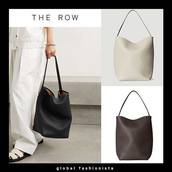 芸能人愛用 The Row N/S Park Tote レザー W1273L129BLPL