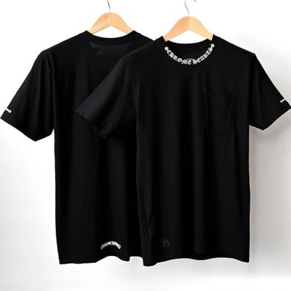 書き換えることができます: クロムハーツのロゴ入り半袖Tシャツ（複製品）2412018