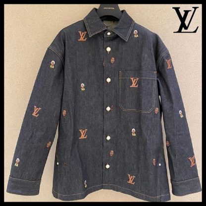 ルイヴィトン メンズ 刺繍デザイン デニムオーバーシャツ 1AFHVC コピー商品