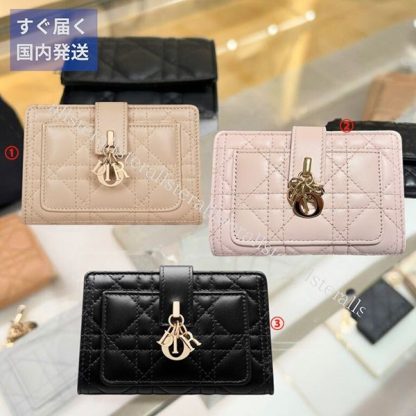ディオール Myディオール 二つ折り財布 カナージュ 複製品