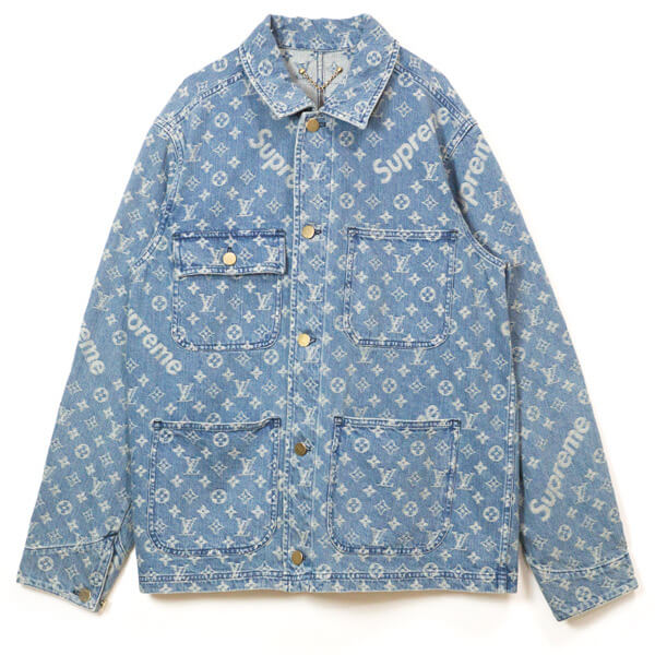 シュプリーム x / シュプリーム x ルイ・ヴィトンJacquard Denim Chore Coat ジャガード デニム チョアー コート Indigo / インディゴ 2017〜2018AW