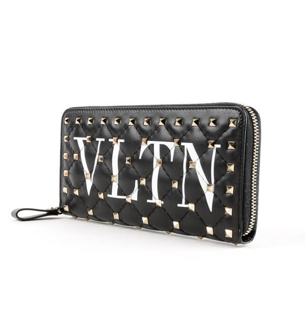 【ヴァレンティノ】Rockstud Spike VLTN ジップ 長財布★