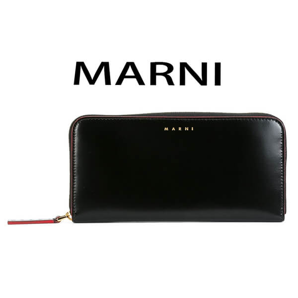 2018新作 MARNI マルニ 長財布コピー Maria Wallet　ブラック