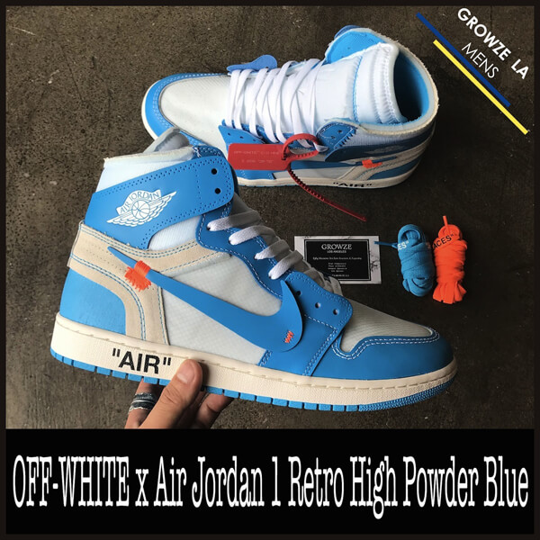 人気話題コラボ【ナイキ 偽物】OFF-WHITE x Air Jordan 1 Powder Blue