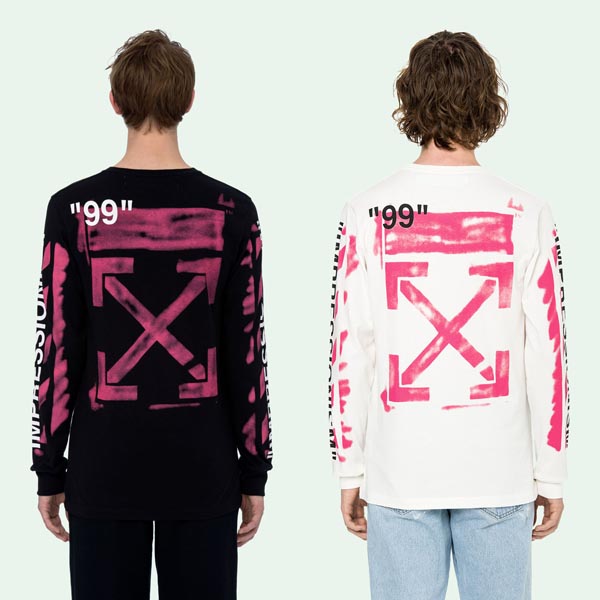 ホワイト オフ ホワイト パーカー 偽物 Off-White 19SS DIAG STENCIL トレーナー_WHITE