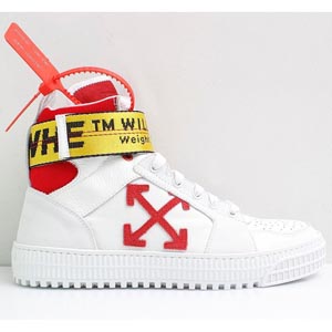 ホワイト オフ ホワイト レプリカ スニーカー 激安 OFF WHITE HIGH TOP SNEAKERS 芸能人