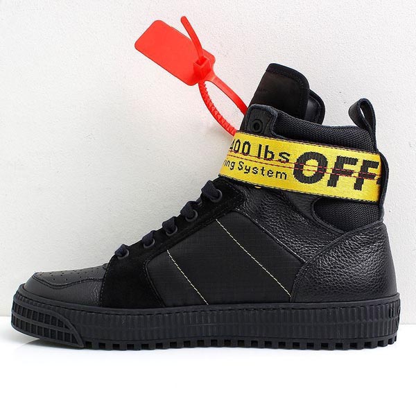 オフ ホワイト 東京 偽物 スニーカー OFF WHITE HIGH TOP SNEAKERS 芸能人