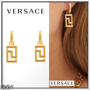 VERSACE ゴールドトーン ドロップ ピアス 人気