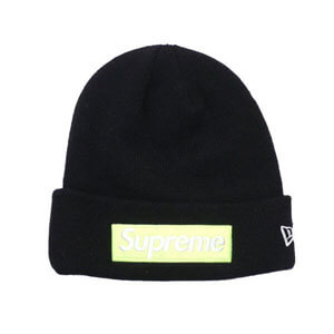 シュプリーム ニット 帽 偽物  シュプリーム ニューエラ Era Box Logo Beanie (ステッカー付き)