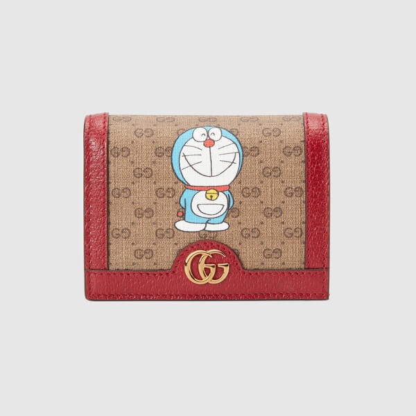 【注目コラボ】カードケースウォレット【DORAEMON x グッチ】647788 2TWAG 8580