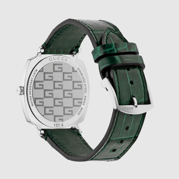 グッチ 20SS 最新作◆ロゴ入り グリップ ウォッチ 38mm◆green