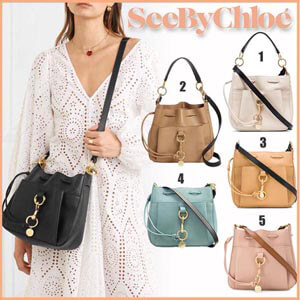 SEE BY CHLOE★Tony Mediumレザーバケットバッグ偽物★CHS19USA06565