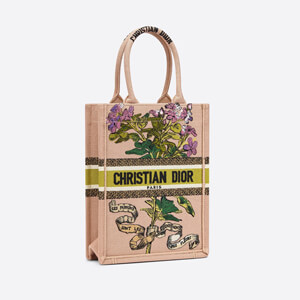 ディオール BOOK TOTE バーティカルバッグ Fleurs Bibliques エンブロイダリー