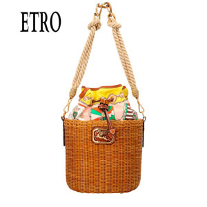 ETRO★Pegaso ウィッカー バケットバッグ コピー1N4799923650