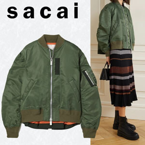 sacai サカイ オーバーサイズ ボンバージャケット MA‐1 偽物