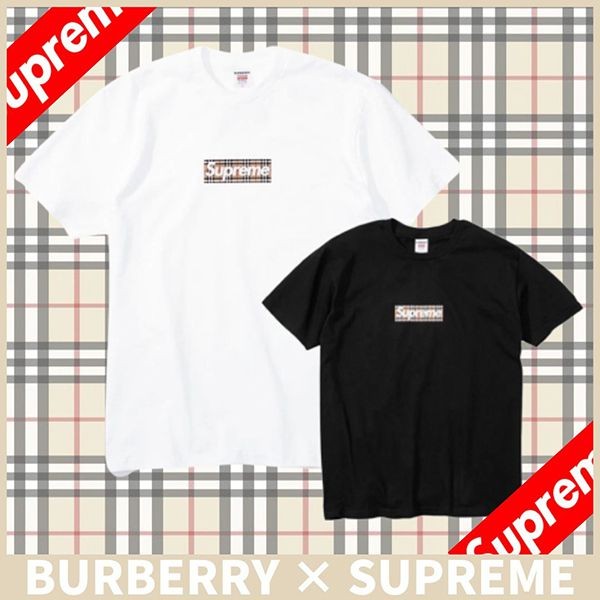 シュプリーム バーバリー 偽物 Tシャツ Box Logo Tee ボックスロゴ 2色